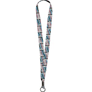 Black & Brilliant-Full Color Imprint Smooth Dye-Sublimation Lanyard - 3/4'